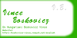 vince boskovicz business card